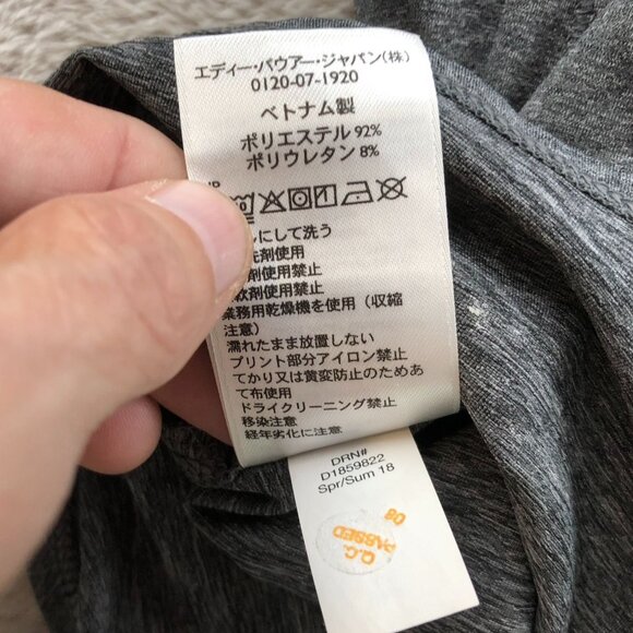 Eddie Bauer Womens T-Shirt Large Long Sleeve Gray V-Neck Jersey Top Casual - Picture 9 of 13